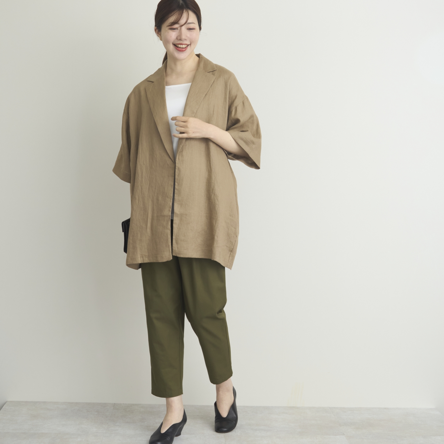 TUTIE./リネンハーフスリーブジャケット